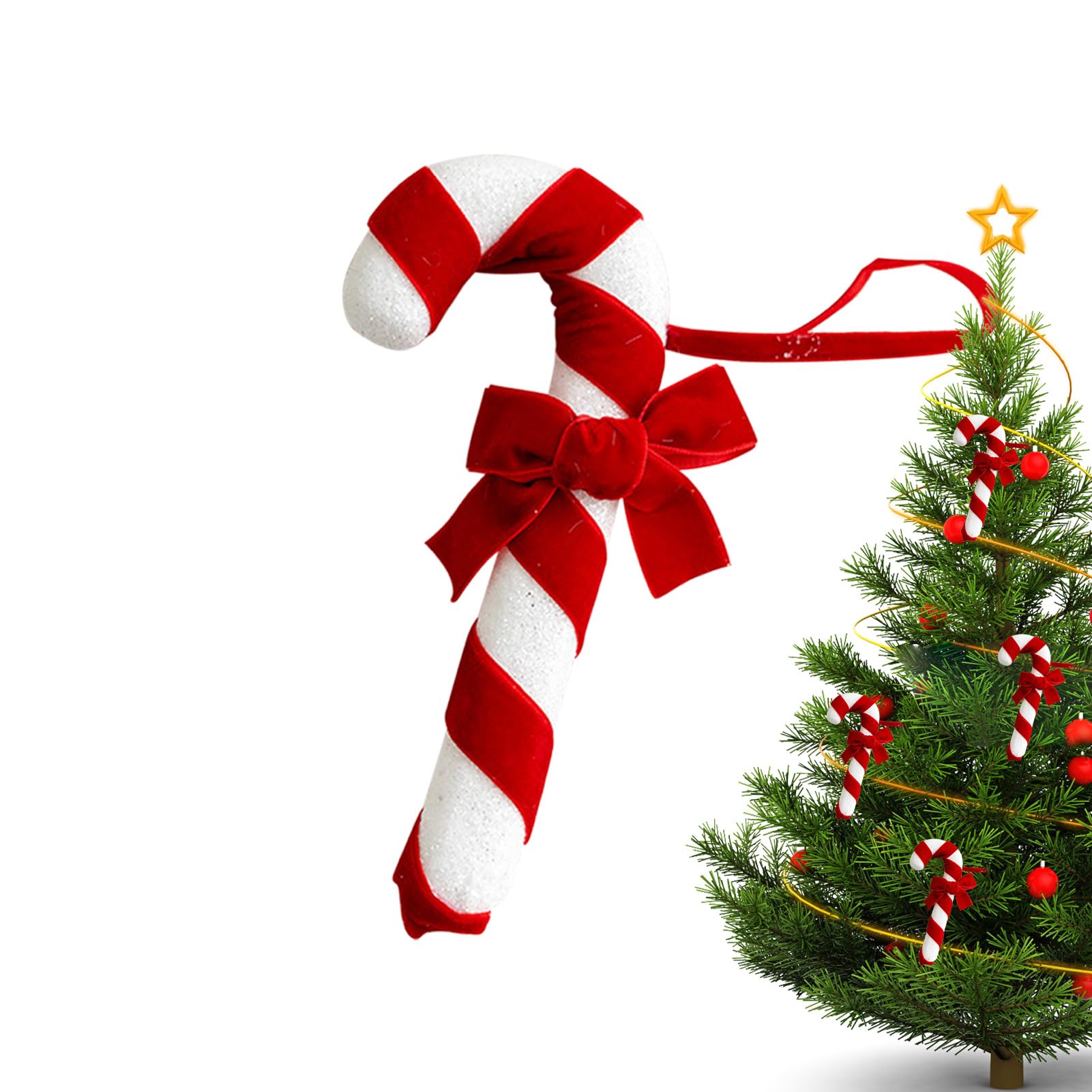 Amazon.co.jp: キャンディケーンのクリスマスオーナメント, かわいい赤